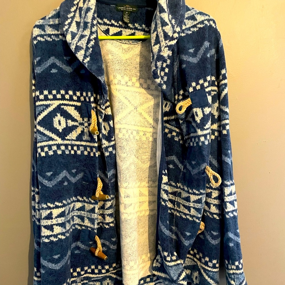 NWOT Women’s RALPH LAUREN boho themed cardigan size 1X